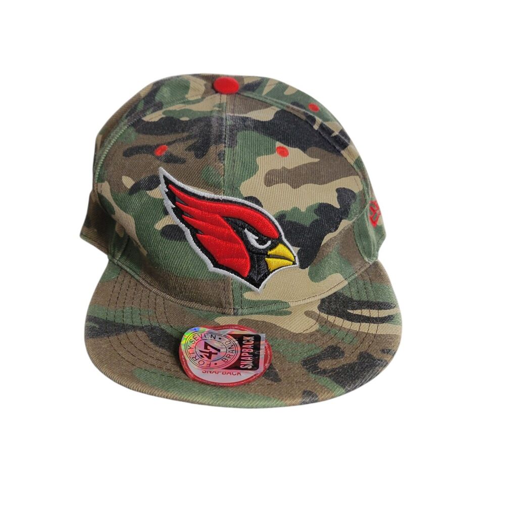 Arizona Cardinals Camo Strapback Hat NFL '47 Brand Adjustable Wool Cap